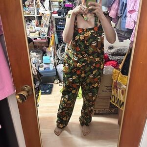 Sloth and Floral Print Jumpsuit